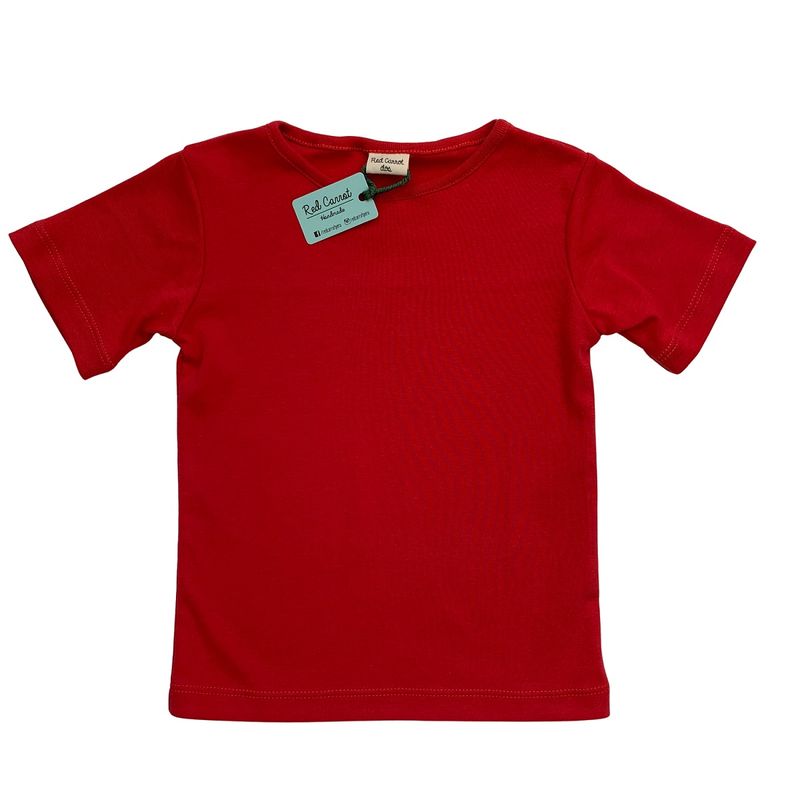 RED CARROT - Polo unisex niño manga corta algodon rojo