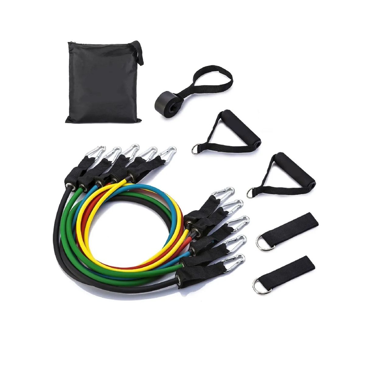 GENERICO - Set de 5 Ligas  Elastica de Resistencia X5 Reforzada
