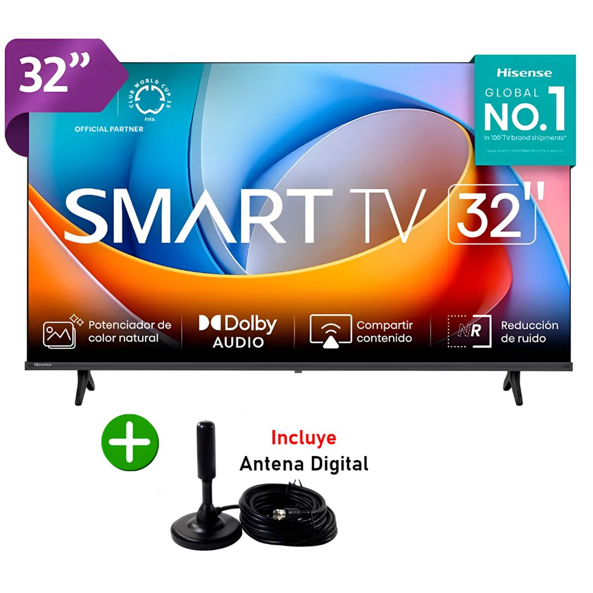 HISENSE - TELEVISOR SMART HISENSE 32 32A4NV HD VIDAA