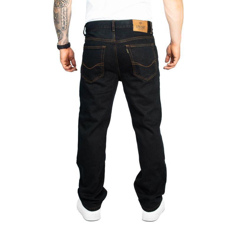 Jeans Regular Fit de Caballero Color Madera Rígido Americano