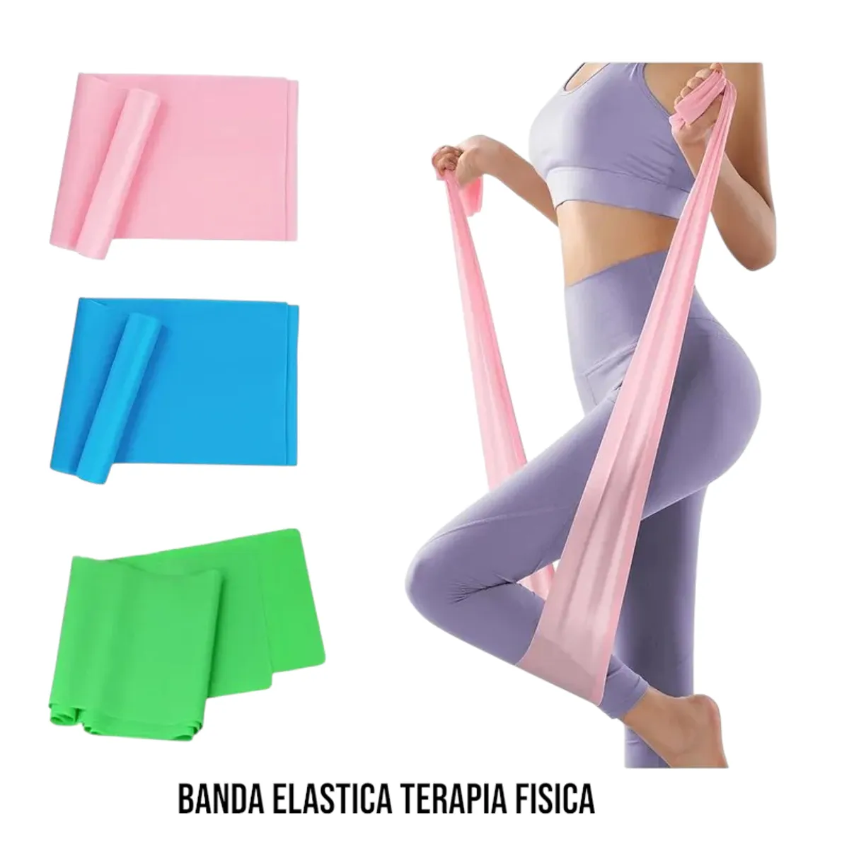 HOLGU - Pack De 3 Bandas Elásticas Para Ejercicio y Terapia Física