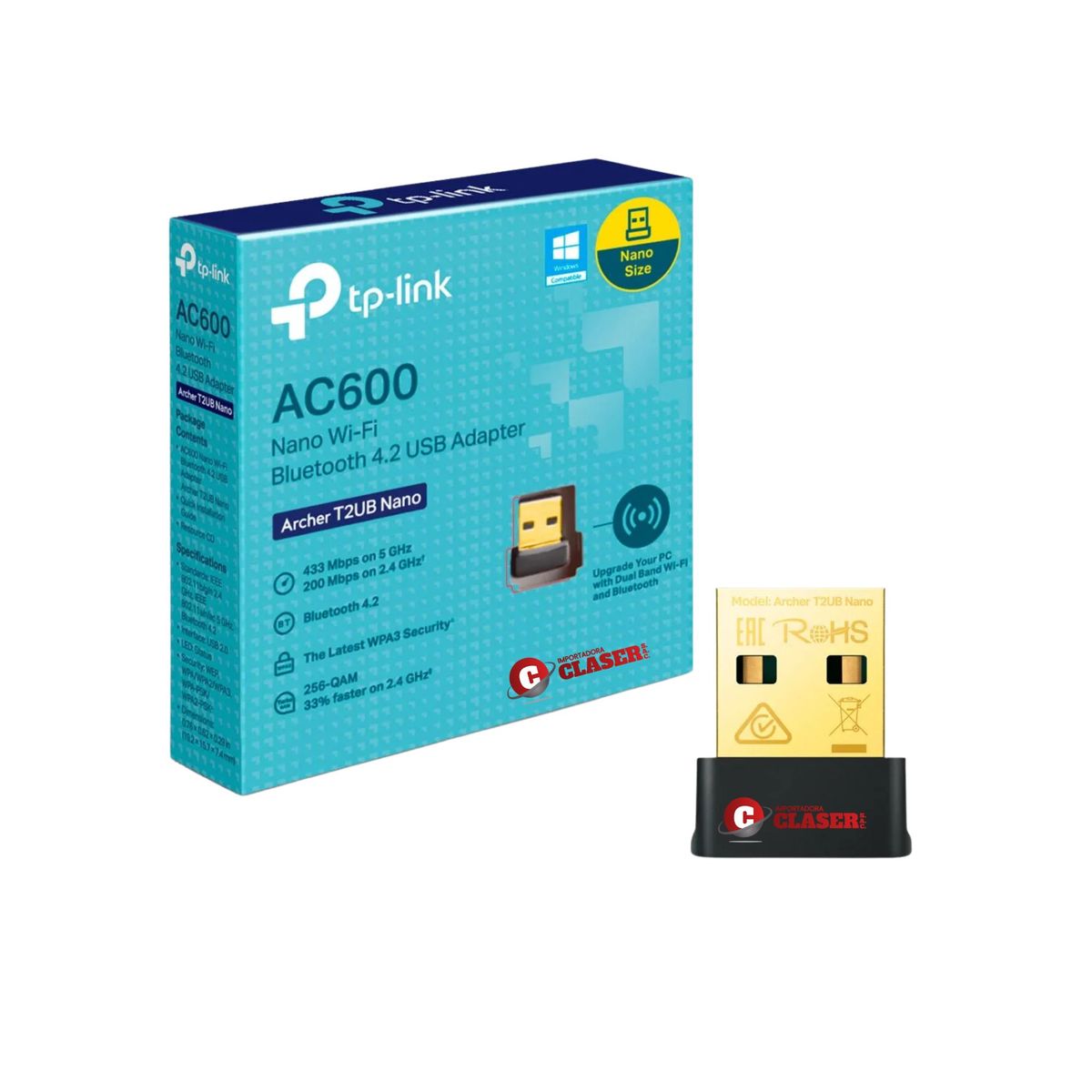 TP LINK - Archer T2UB Nano Adaptador USB Wi-Fi 5 Ac600