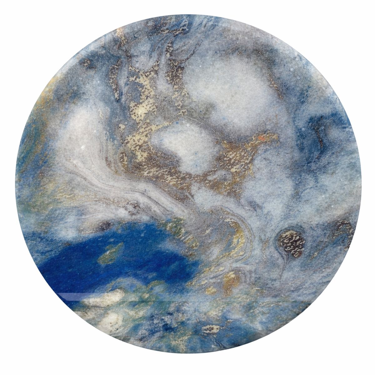 NOEL - Mesa de Comedor de Mármol Natural Ocean Gold Redonda 90cm Noel Deco