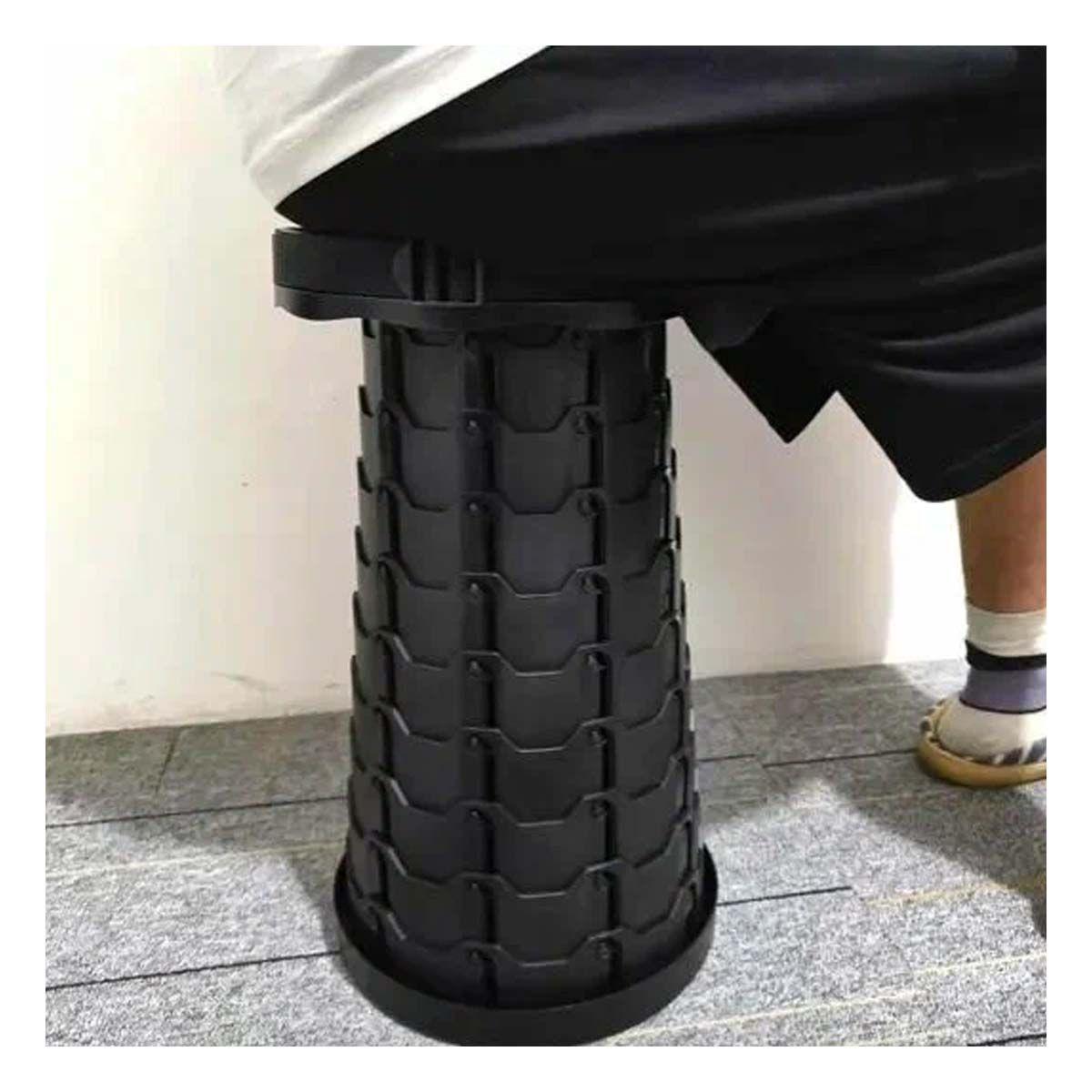 RYBIU IMPORT - Pack4 Banco Funcional Plegable Robusto y Ligero en Negro