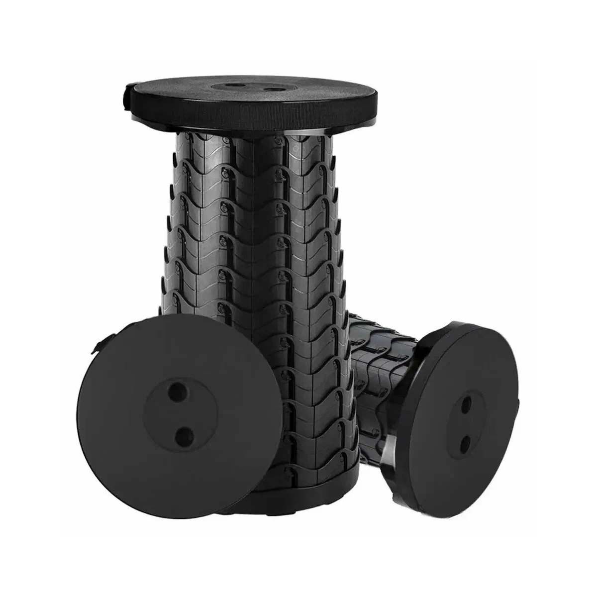 RYBIU IMPORT - Pack4 Banco Funcional Plegable Robusto y Ligero en Negro