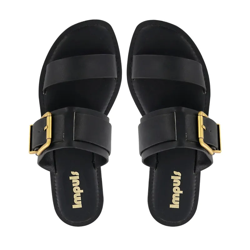 IMPULS - Sandalia Flats Impuls Mujer Daira07 Negro