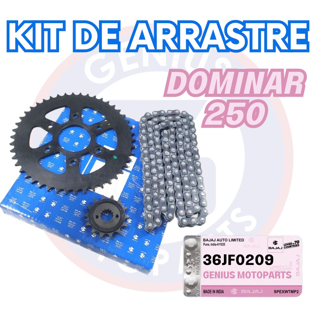BAJAJ - KIT DE ARRASTRE DOMINAR 250
