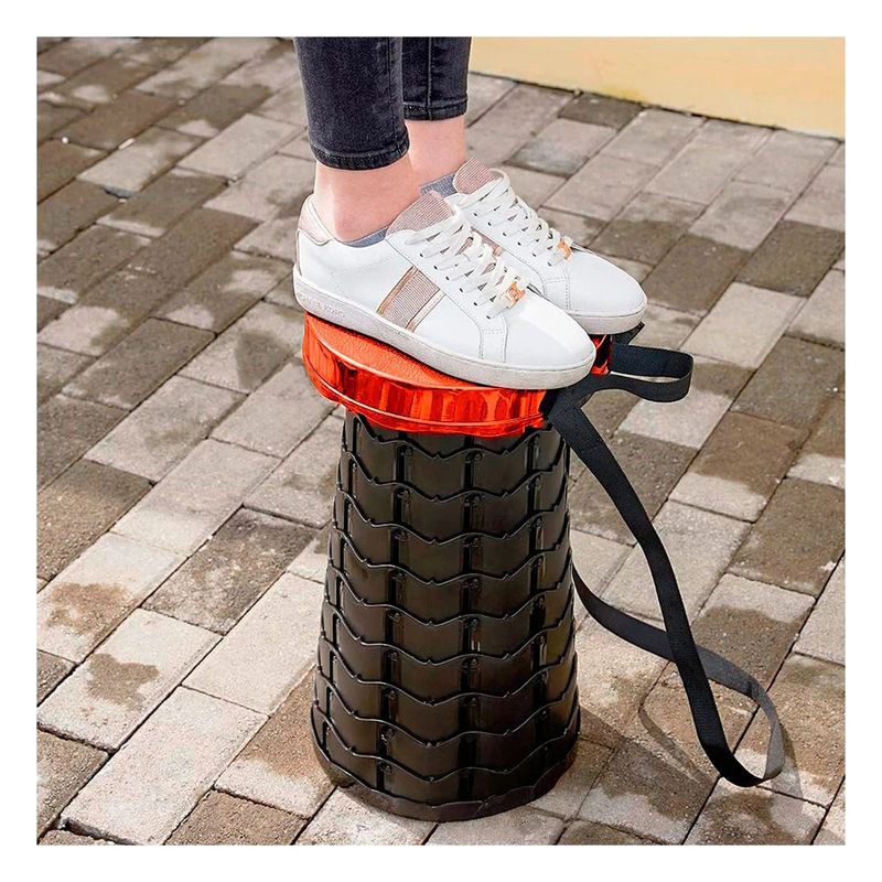 GENERICO - Pack6 Banqueta Funcional Llevadera en Color Anaranjado