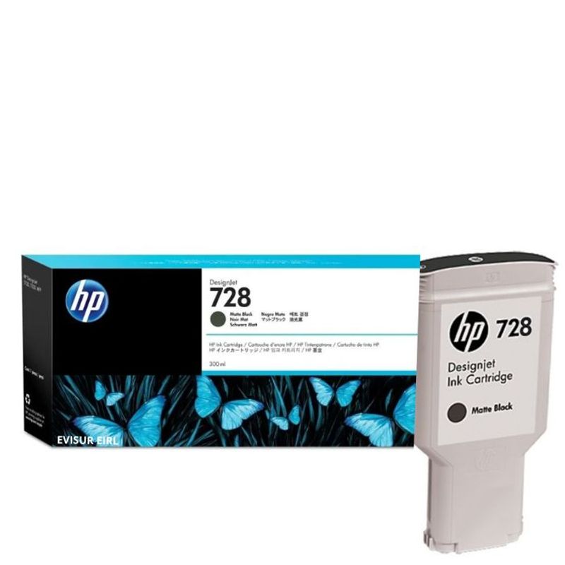 HP - TINTA HP 728 F9J68A 300ML MATTE BLACK