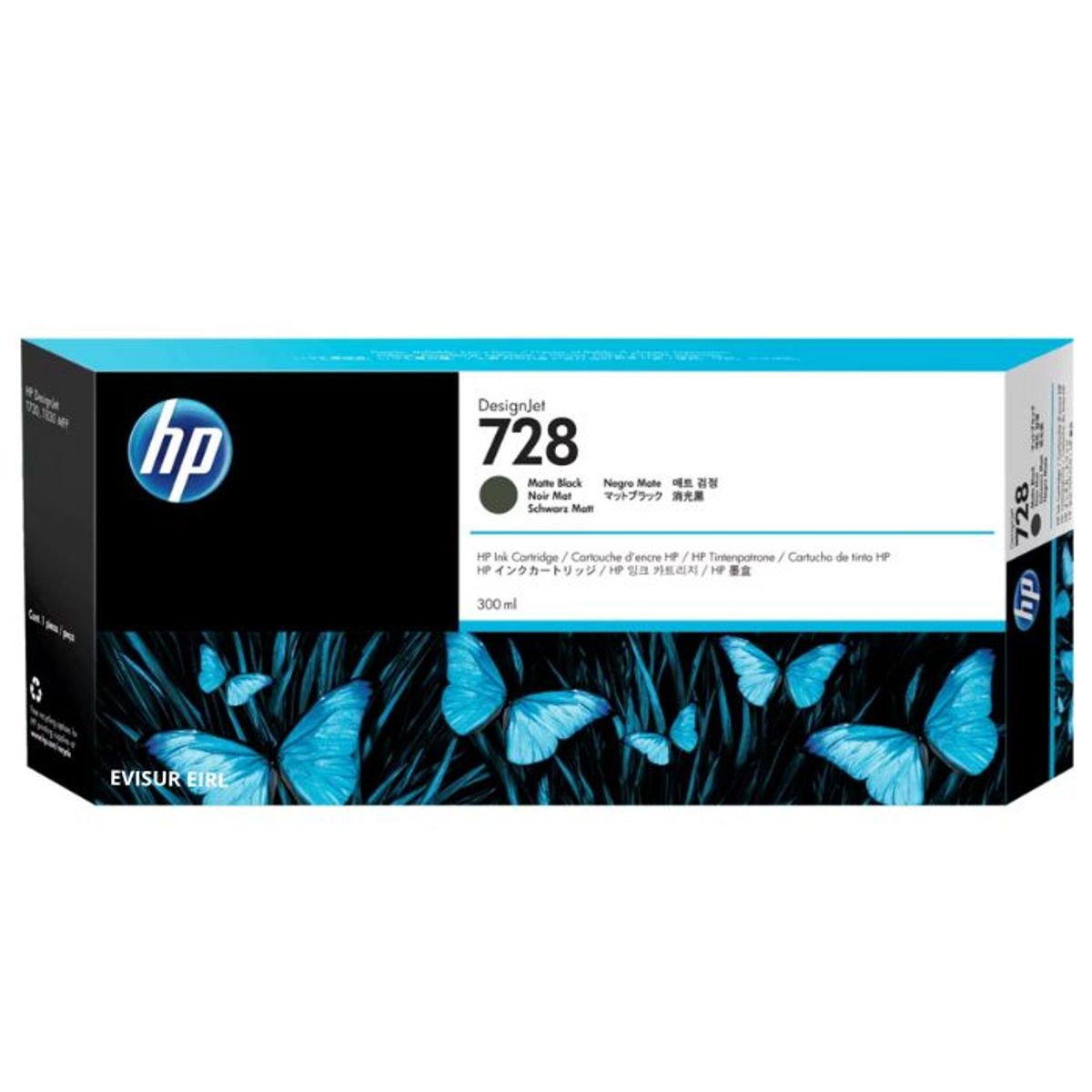 HP - TINTA HP 728 F9J68A 300ML MATTE BLACK