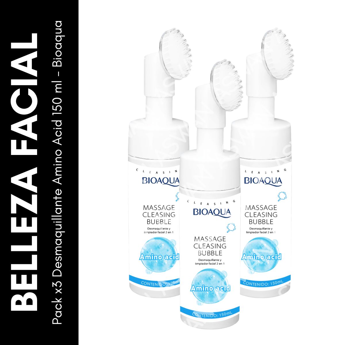 GENERICO - Pack x3 Desmaquillante Amino Acid 150 ml - Bioaqua