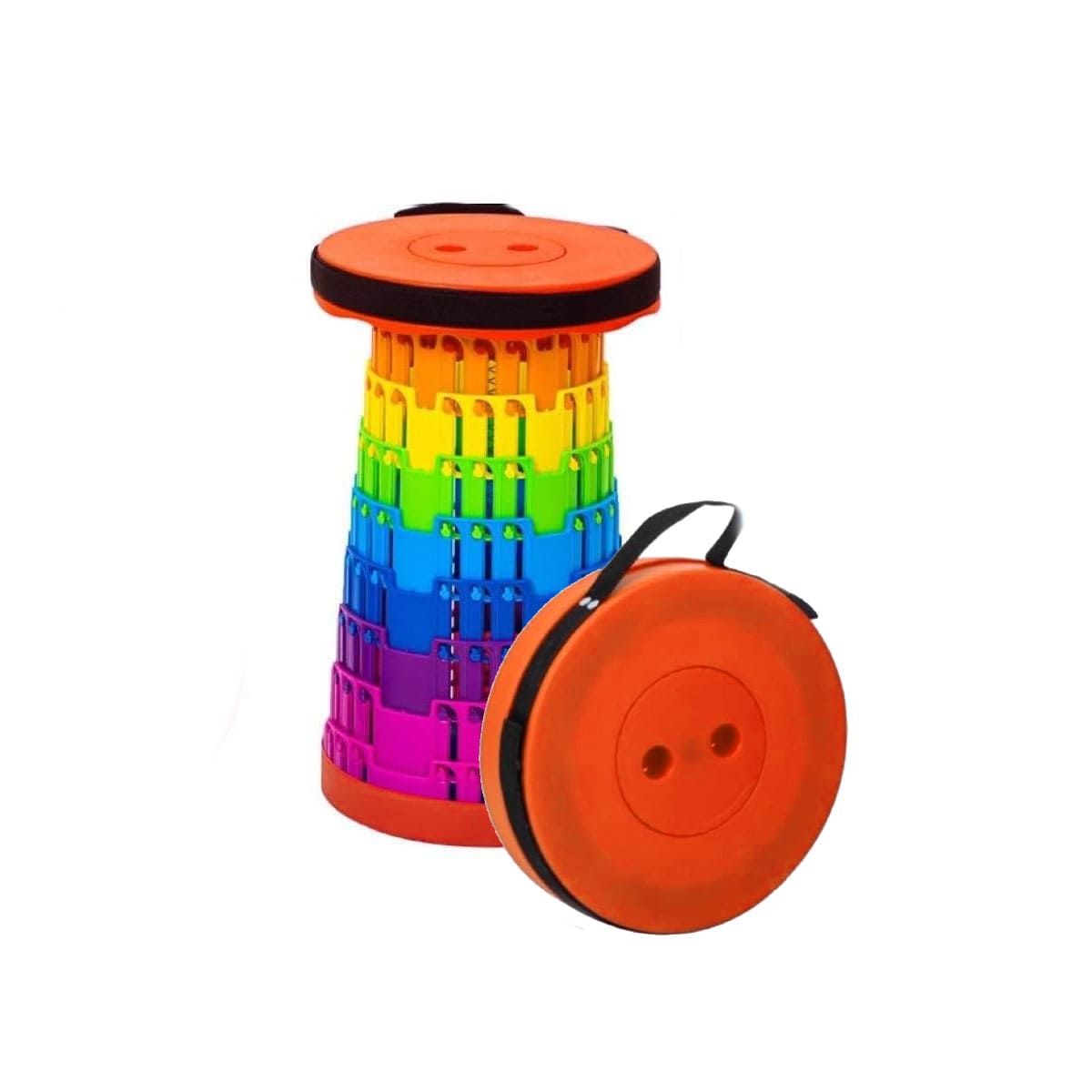 GENERICO - Pack12 Banco Ligero y Comodo en Naranja Y+Regalo Stickers