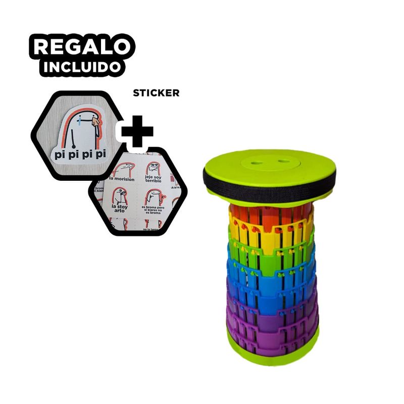 GENERICO - Pack6 Banco Resistente en Verde Limon Y+Regalo Stickers
