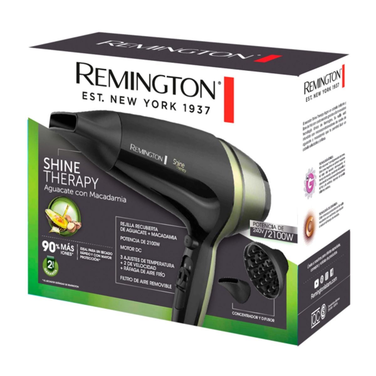 REMINGTON - Secadora Cabello Profesional Shine Therapy