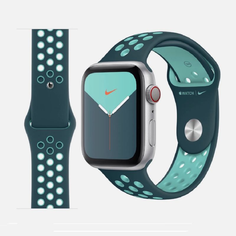 GENERICO - CORREA DEPORTIVA NIKE PARA APPLEWATCH 42-44-45-49MM TURQUEZA-VERDE