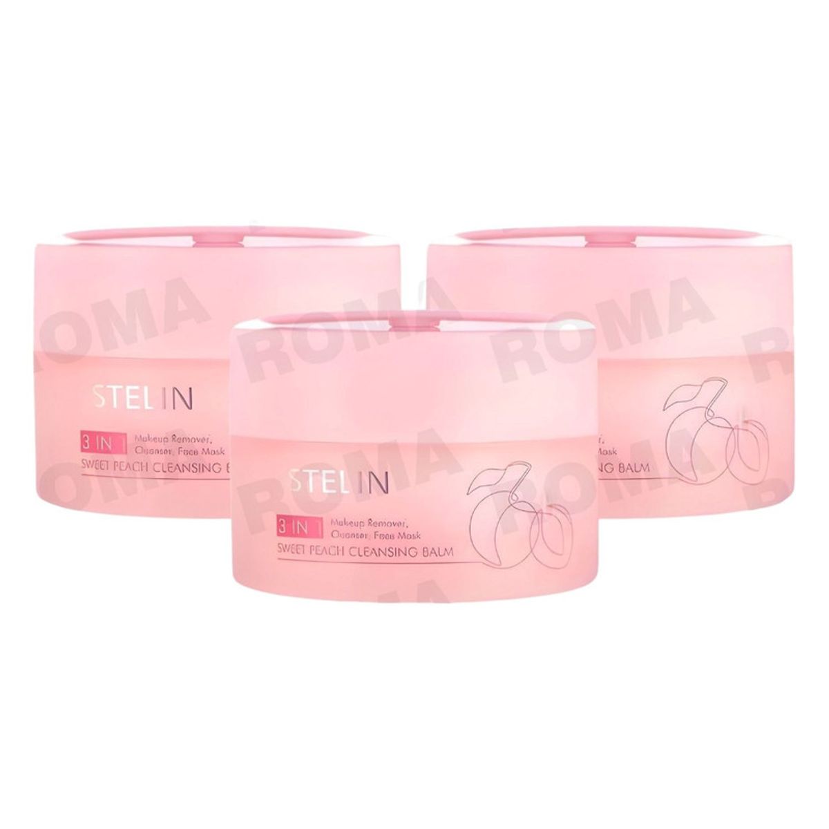 GENERICO - PACK 3 BÁLSAMO LIMPIADOR MAKE UP REMOVER  DURAZNO DULCE 100G ESTELIN