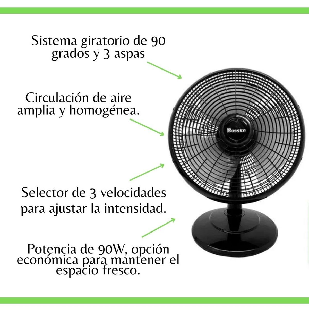 BOSSKO - Ventilador Bossko 16´´ BK-8304ME
