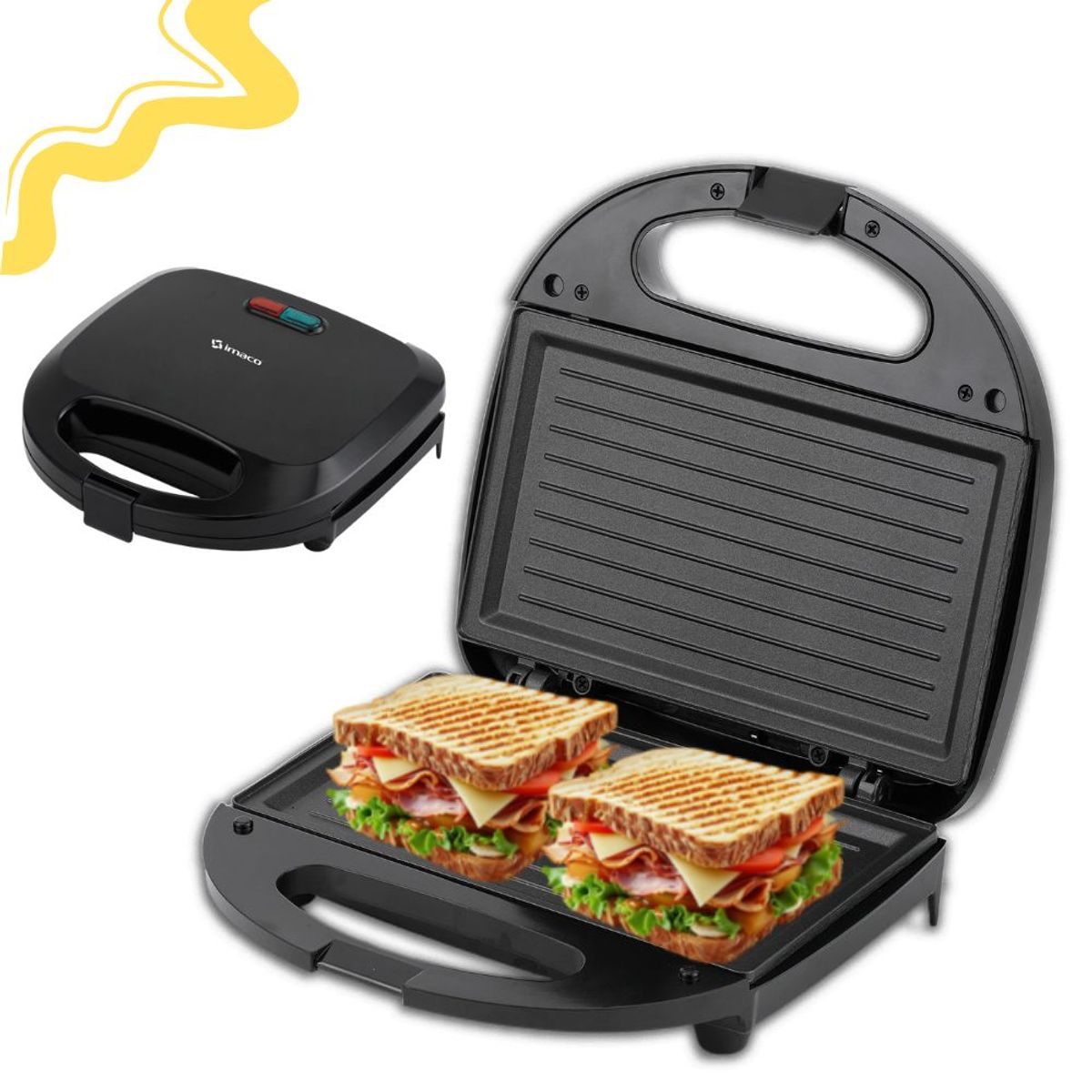 IMACO - Sandwichera Grill 02 Panes Imaco - ISG1057