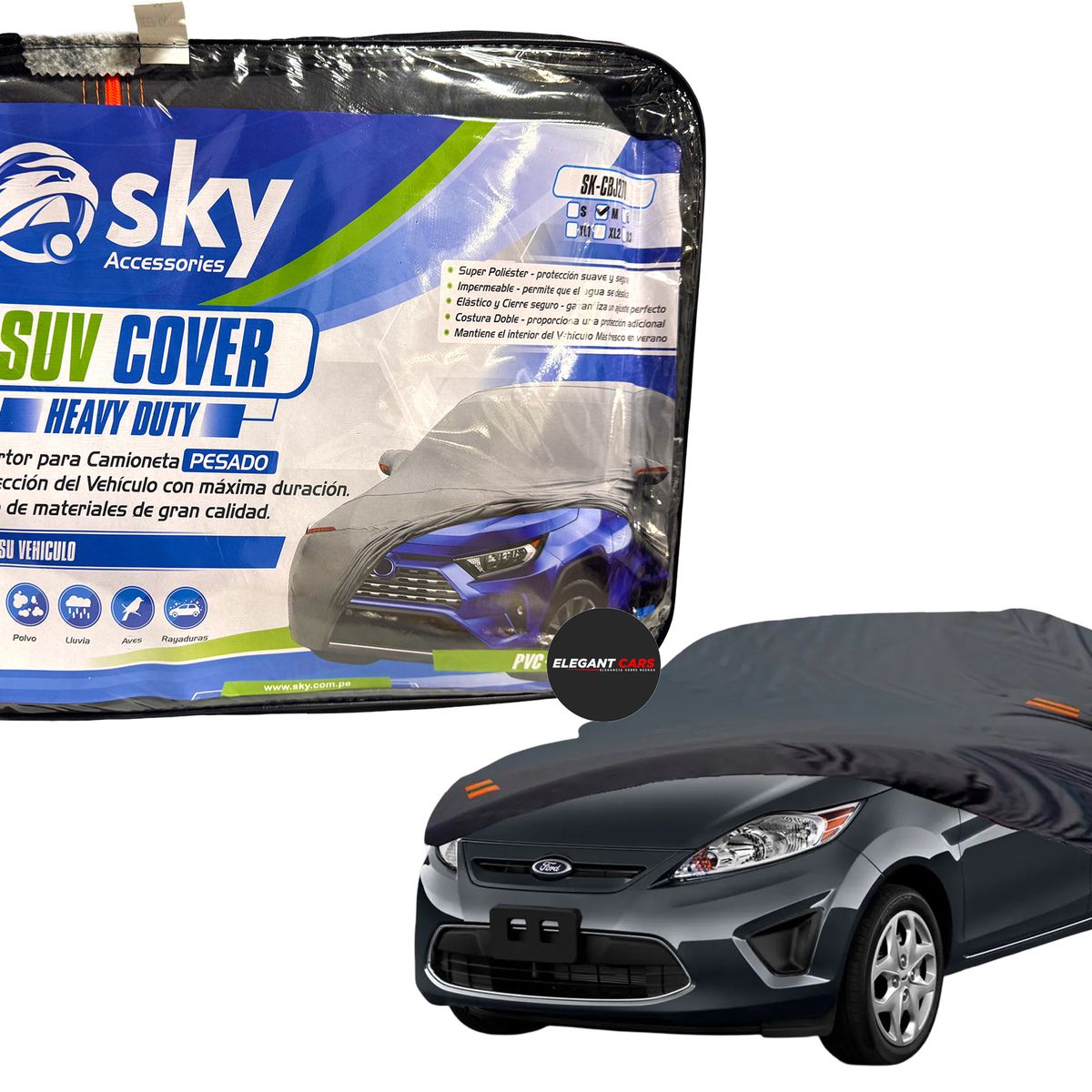 GENERICO - Cobertor premium para auto Ford Fiesta hatchback 2008-2017