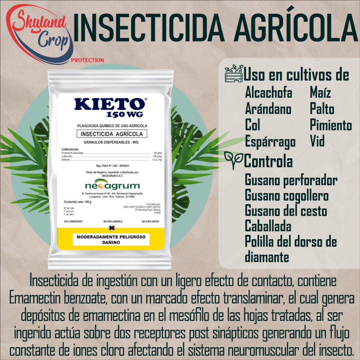 GENERICO - KIETO 150WG 100G INSECTICIDA  AGRÍCOLA
