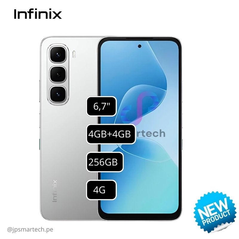 INFINIX - CELULAR INFINIX HOT 60i - 4GB+4GB 256GB - Titanium Silver