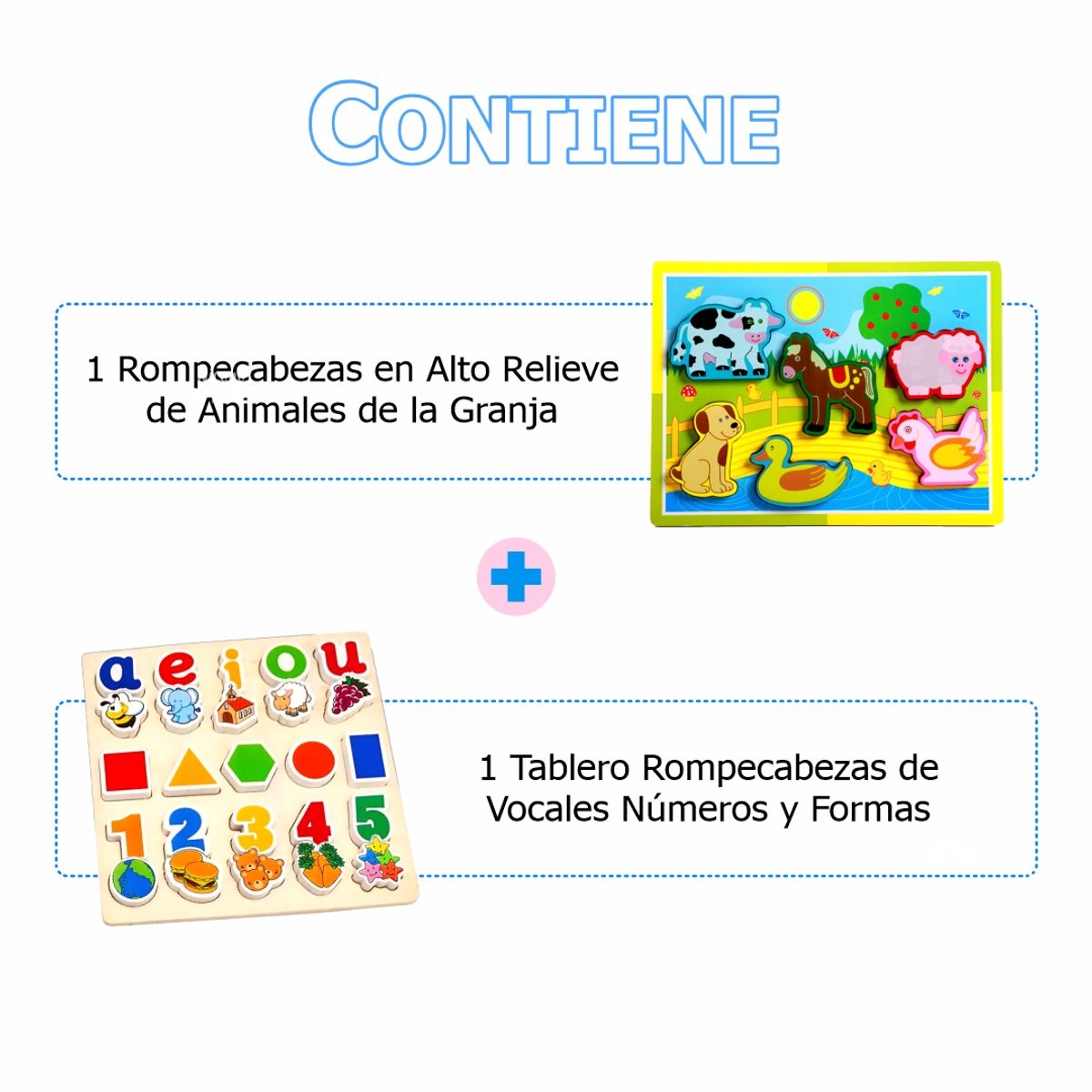 EDUCA - Pack Didáctico de Rompecabezas en Alto Relieve MOD2