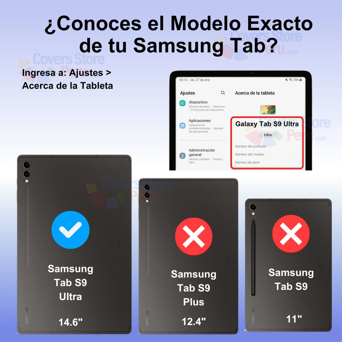 GENERICO - Funda para Samsung Tab S9 Ultra 146 Imantada Rosada