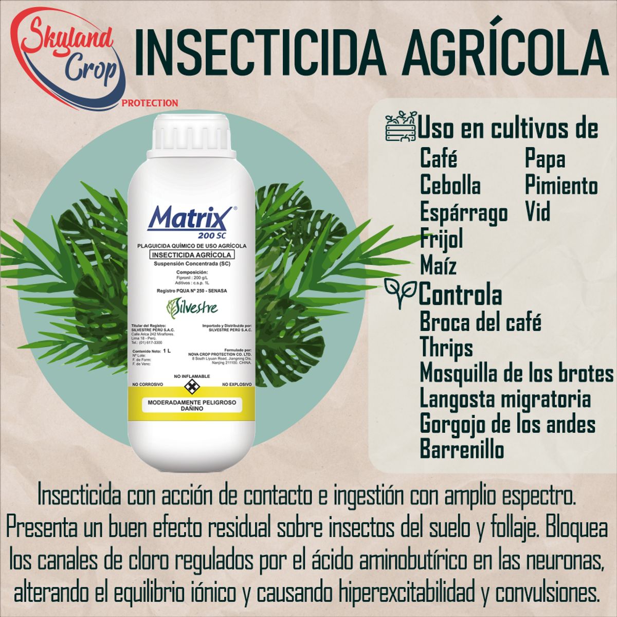GENERICO - MATRIX 200 SC 1L INSECTICIDA  AGRÍCOLA