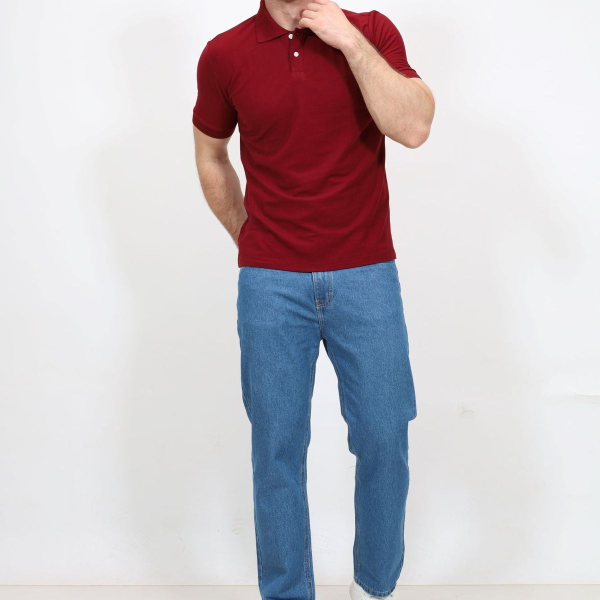 QH - Pantalón Clásico de Denim 100% Algodón para Hombre