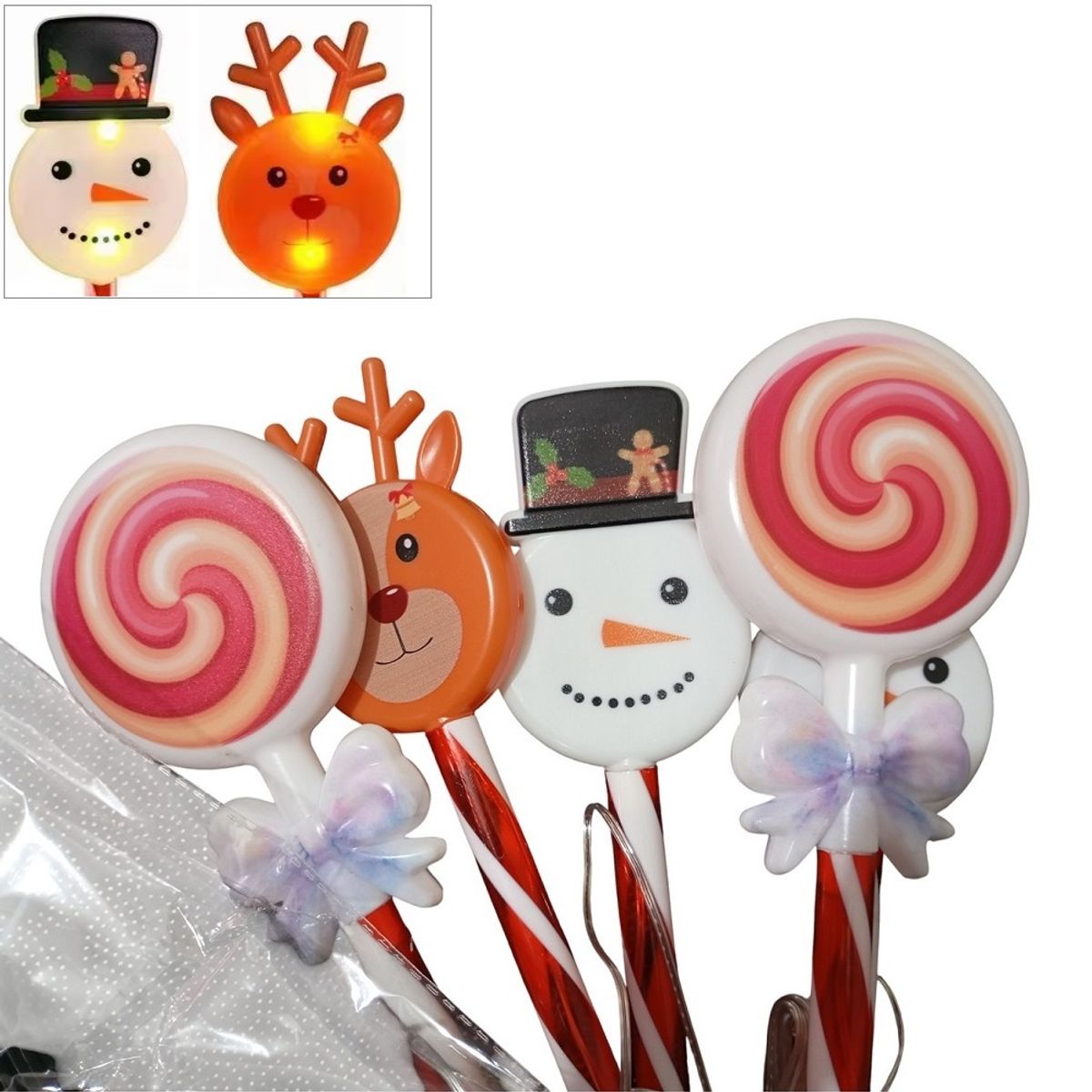 GENERICO - Luces estaca Solar Set de 5 unid navidad