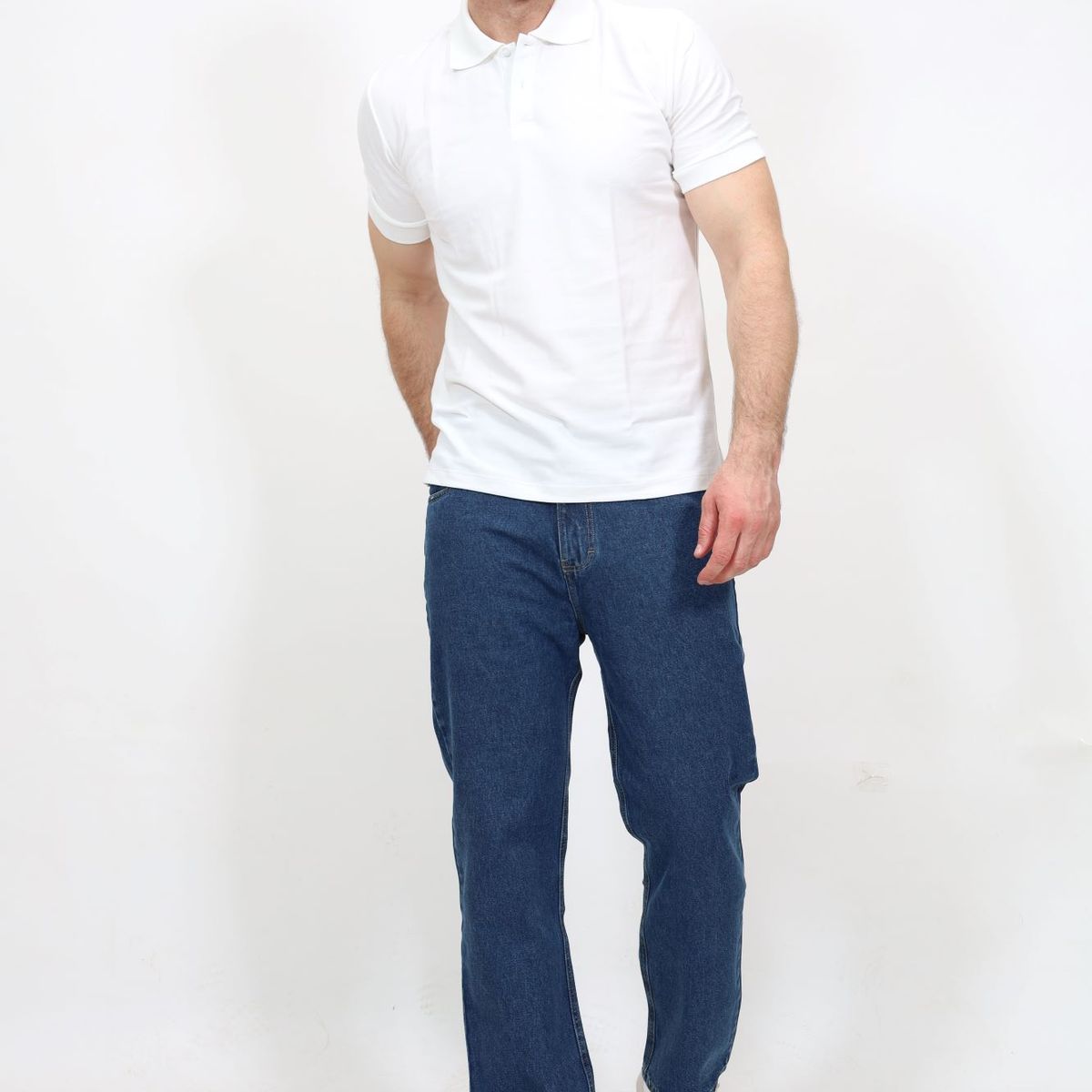 QH - Pantalón Clásico de Denim 100% Algodón para Hombre
