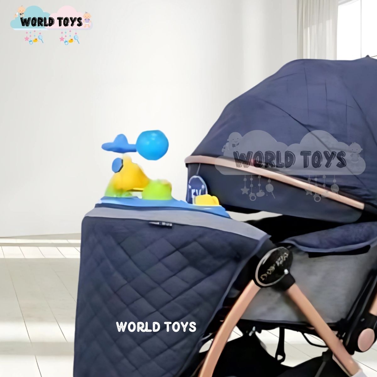 Baby - Coche Cuna Musical con Bluetooth «NEW SUMMER» Blue
