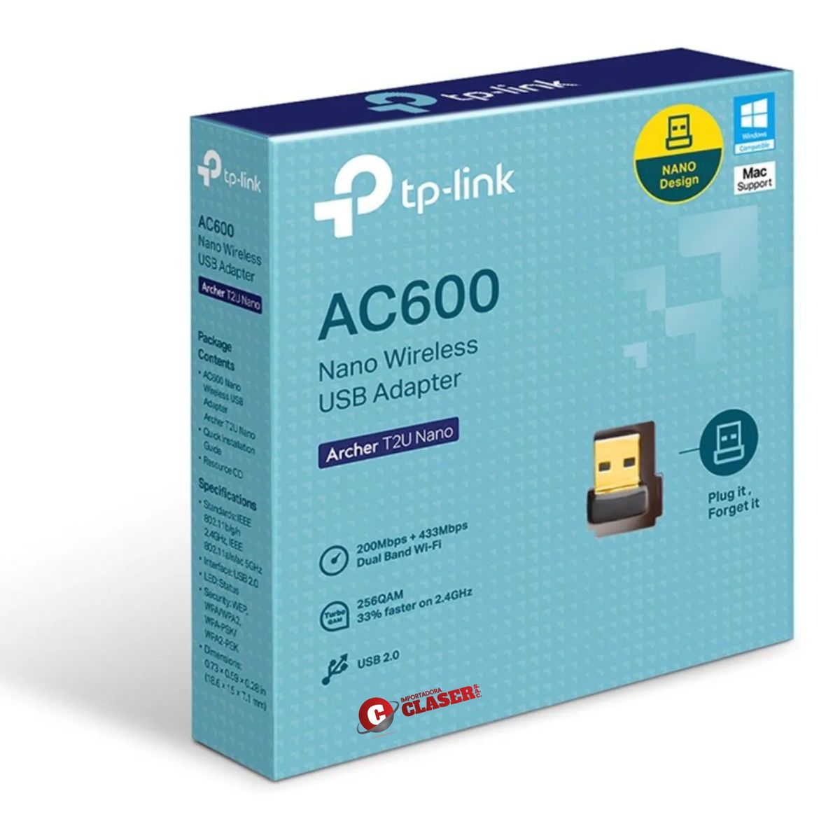 TP LINK - ADAPTADOR USB WIFI TP-LINK ARCHER T2U NANO AC600