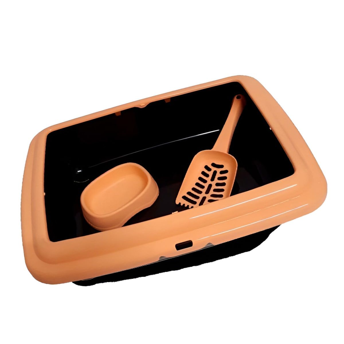 CATITO - KIT ARENERO PARA GATOS - CON PALA Y PLATITO MELÓN