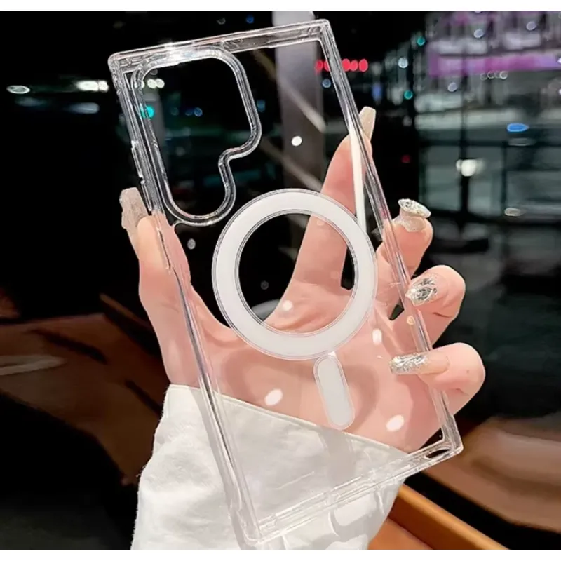 GENERICO - Case protector Samsung Galaxy S25 Ultra con Magsafe - Claro resistente