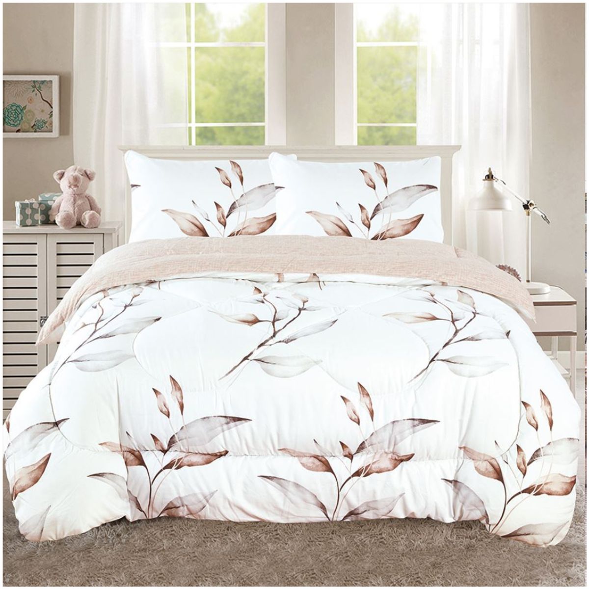 CASATEX - EDREDÓN CASATEX TELA CON TELA CON DISEÑO 2 PLZ