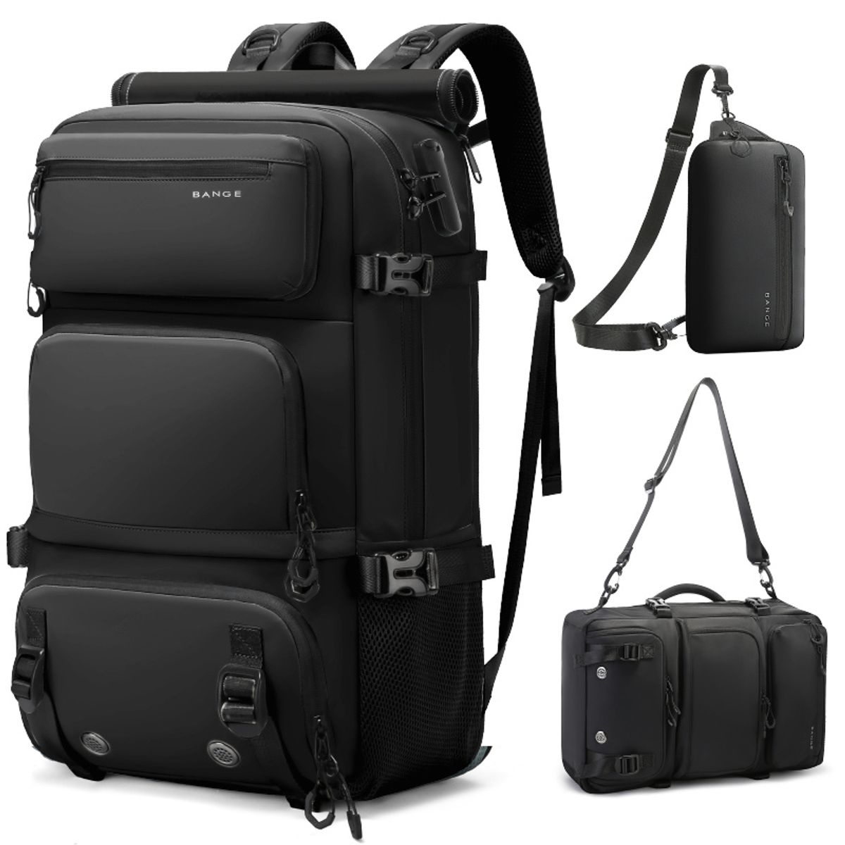 BANGE - Mochila Viajera 3 en 1 - The 3-Way Pack - Impermeable & Candado