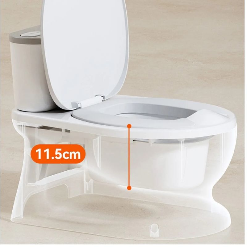 GENERICO - Asiento de entrenamiento para Niños con Porta Papel Gris