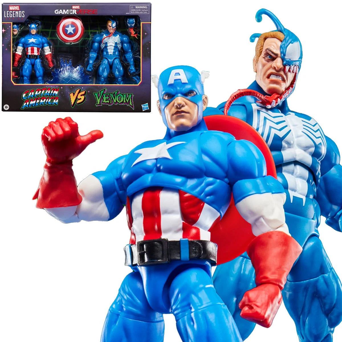 MARVEL - Marvel Legends Gamerverse Captain America vs. Venom 2 PACK
