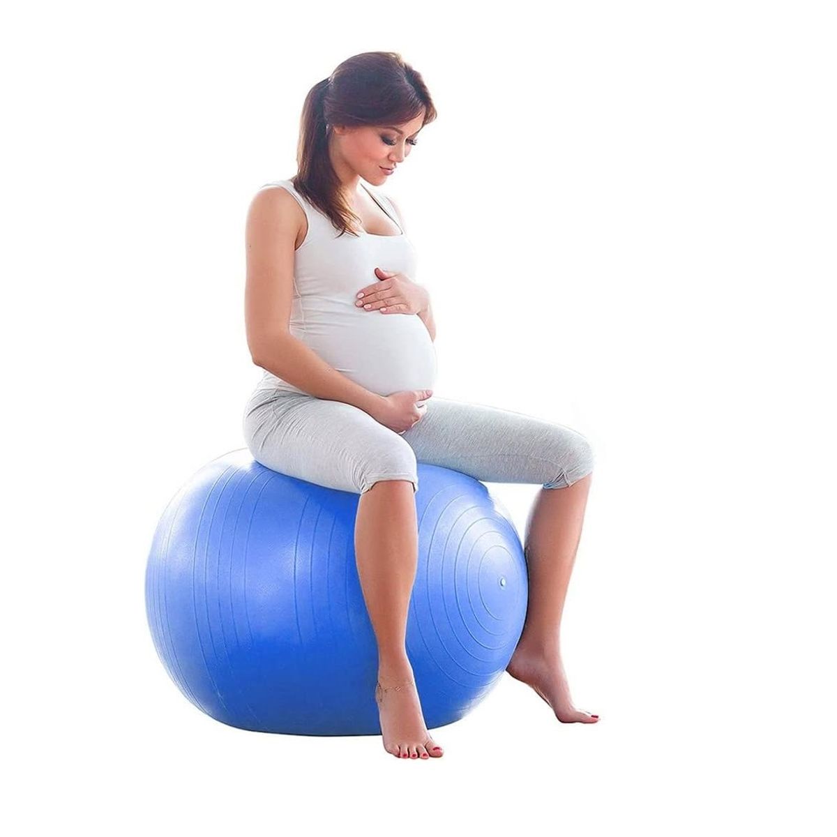 GENERICO - Pelota De Pilates 65 Cm Yoga Fitness C/ Inflador Azúl