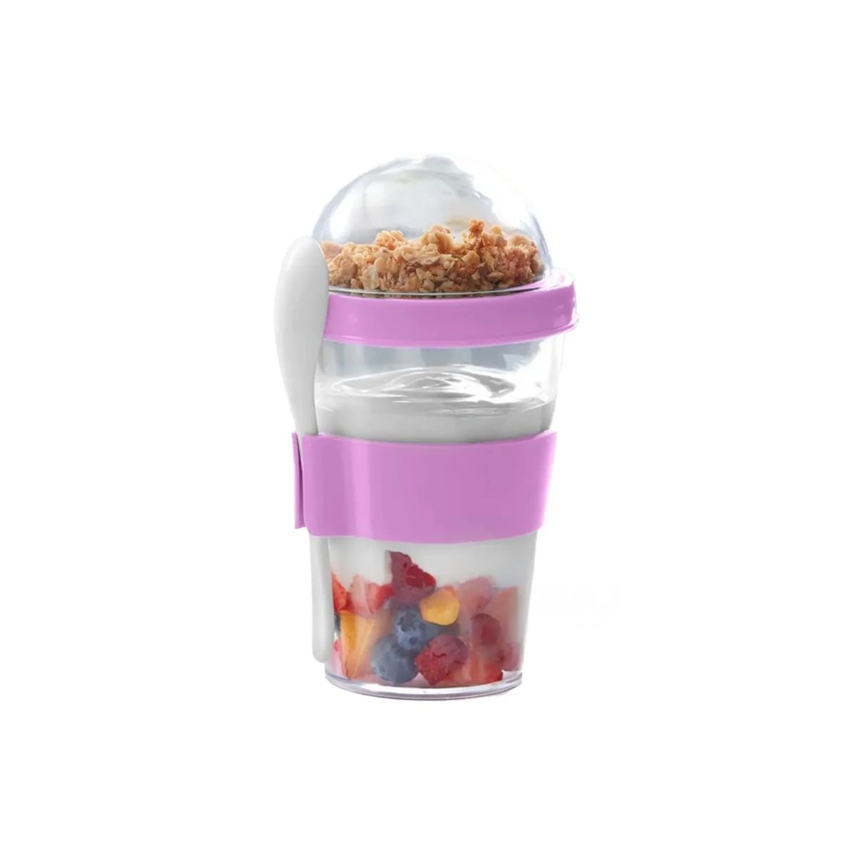 GENERICO - Yogurera vaso con cuchara porta yogurt y cereal