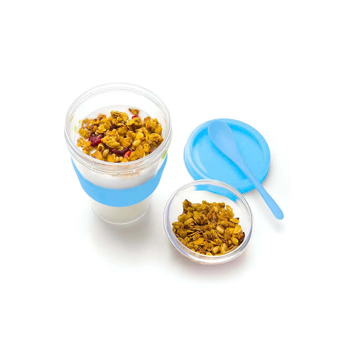 GENERICO - Yogurera vaso con cuchara porta yogurt y cereal