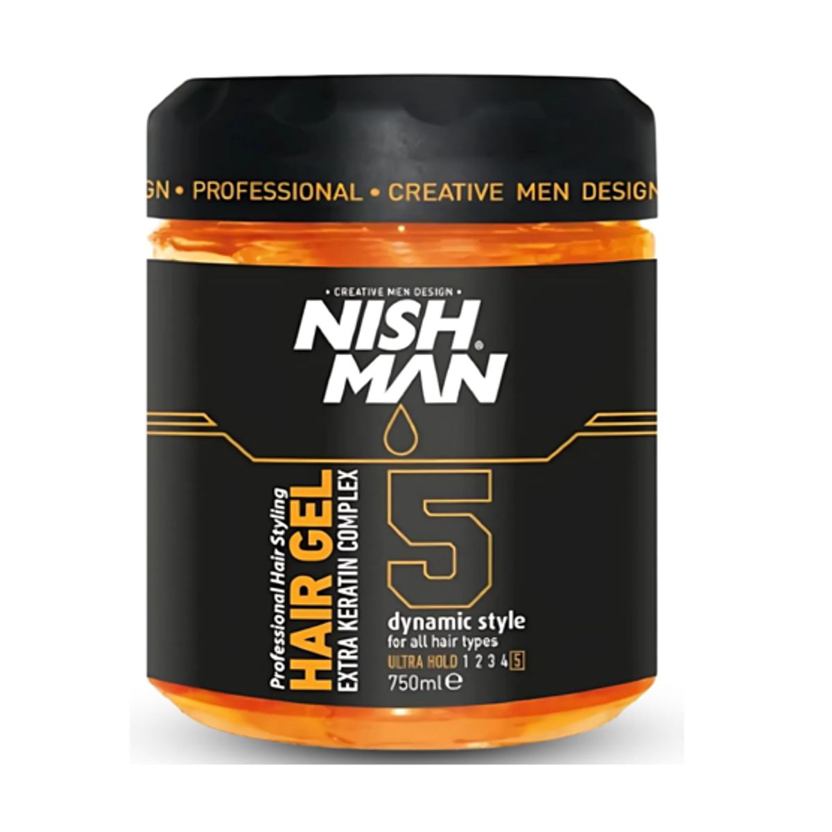 GENERICO - Nishman Gel para el Cabello Ultra Fuerte 5+ con Keratina 750ml