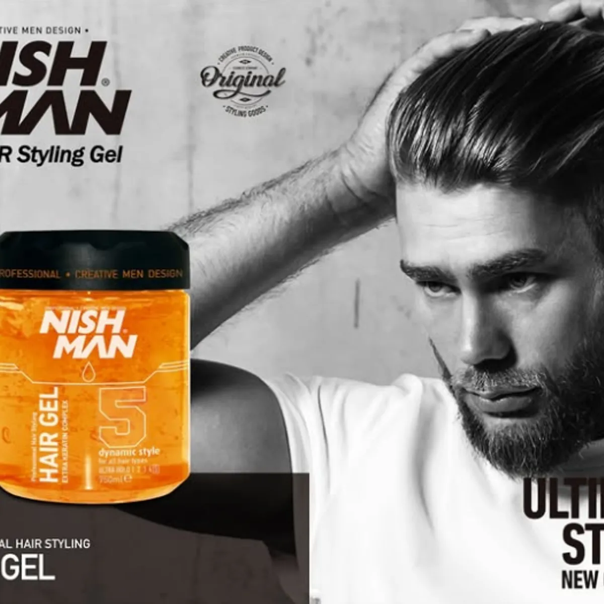 GENERICO - Nishman Gel para el Cabello Ultra Fuerte 5+ con Keratina 750ml