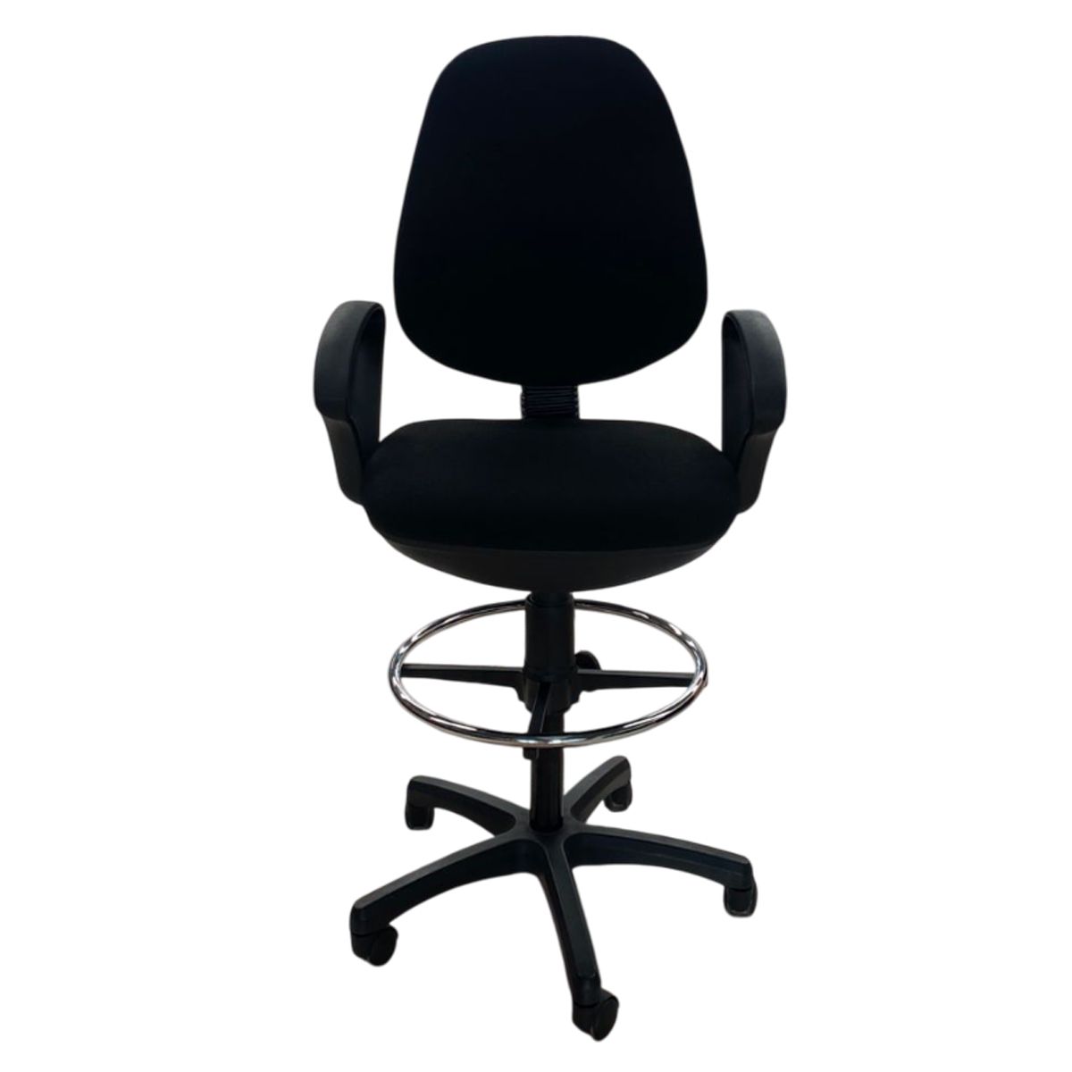 TEMEL - Silla Giratoria Cajera Negra -Temel