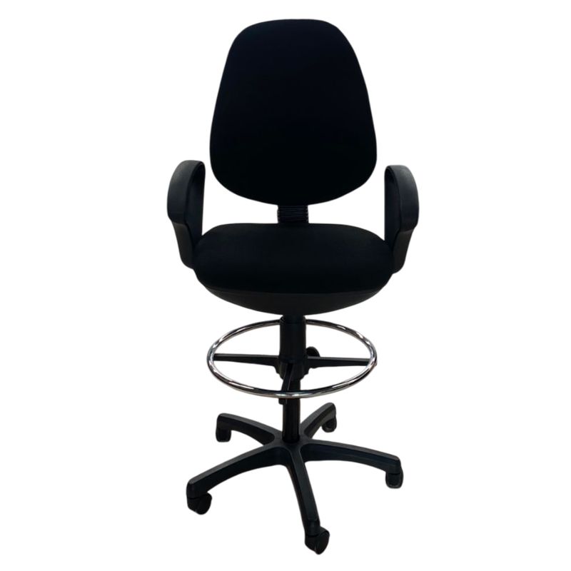 TEMEL - Silla Giratoria Cajera Negra -Temel