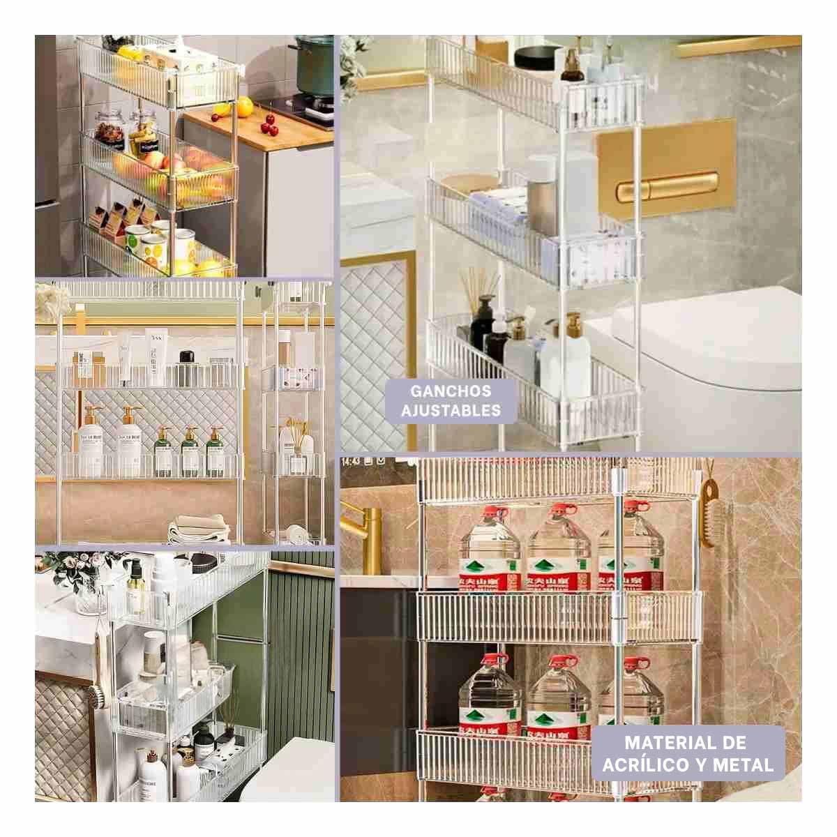 GENERICO - Pack4 Carrito Optimizador 4 N en Acrilico Y+Regalo Stickers