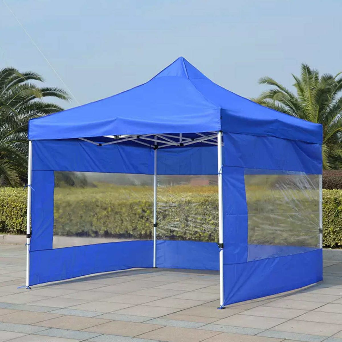 GENERICO - Toldo Plegable 3x3m UV con Paredes Transparente Carpa Resistente