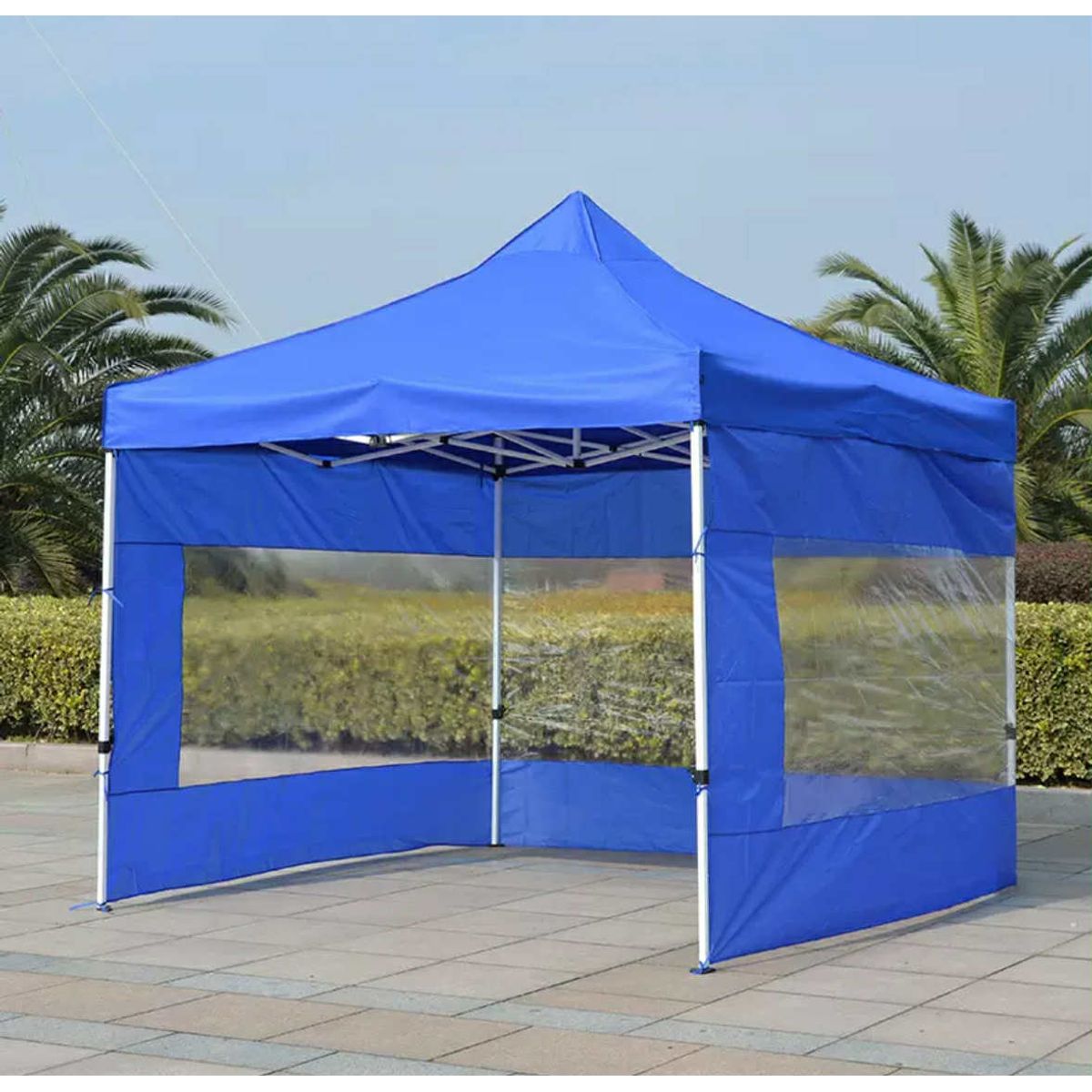 GENERICO - Toldo Plegable 3x3m UV con Paredes Transparente Carpa Resistente