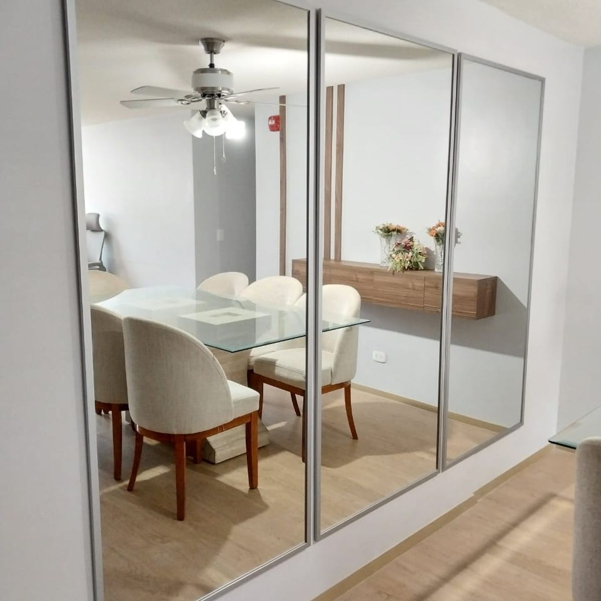 LUMINAR BRILLO & LUZ - Espejos rectangular con marco plateado 180x80cm